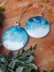 Set of 2 baubles | Seascape | Free delivery