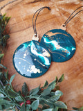 Set of 2 baubles | Green | Free Delivery