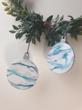 Set of 2 baubles | Blue | Free delivery