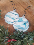 Set of 2 baubles | Blue | Free delivery